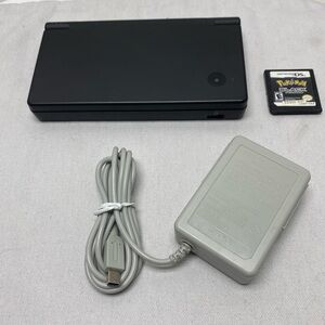 Nintendo DSi Black Console Bundle w/ Charger + Pokémon Black  (Tested)